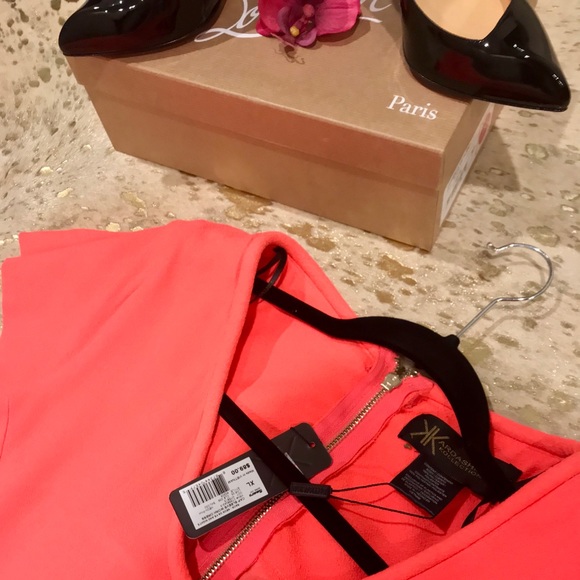 NWT Kardashian Kollection Neon Pink Dress! - Picture 3 of 5